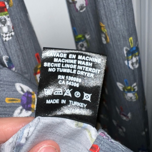 Jared Lang Animals in Helmets Button Down M - Picture 8 of 14